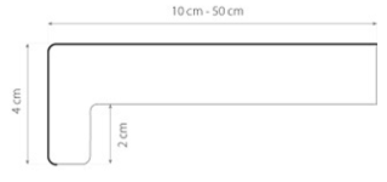 Parapety wewnętrzne PVC - rysunek